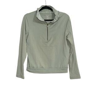 ADAY Like A Fleece Light Green 1/4 Zip Pullover Sweater SMALL